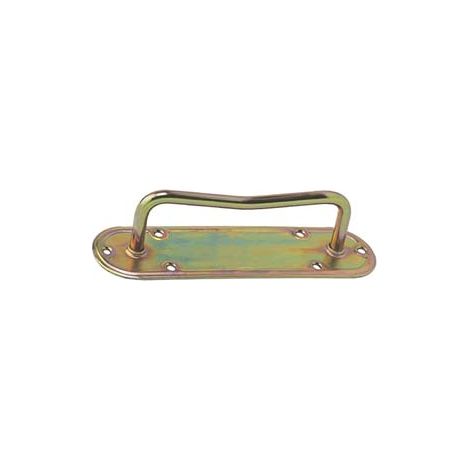 MANIGLIA CON PIASTRA ART.950- - mm.80x50x20 - filo ø mm.9 - spessore mm.2,2 - 2 pezzi ALDEGHI