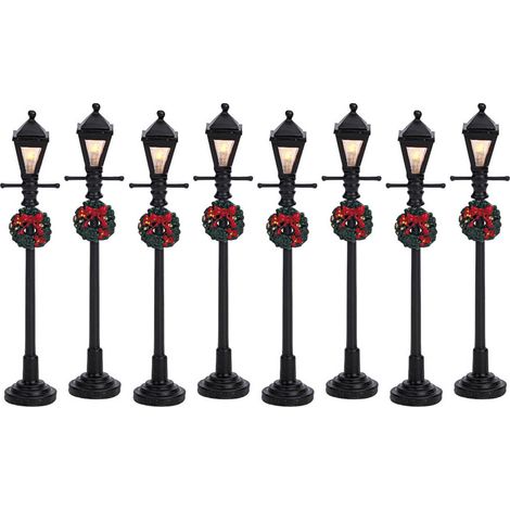 Lemax 4 Gas Lantern Street Lamp, Set Of 8 64500 villaggio di natale (1/4)