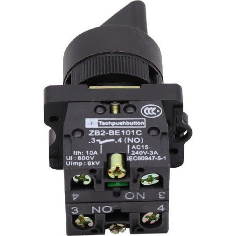 Plastic economy type XB2-ED33 three-position rotary button switch ZB2 two normally open rotary buttons 22MM (1/3)
