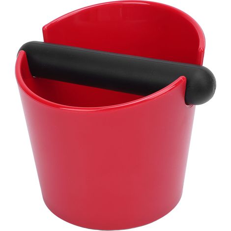 Bac à marc café anti éclaboussures en plastique fond antidérapant amortisseur avec barre de choc rouge 2 pièces (1/5)