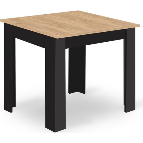 Table - leobert - np - chene artisan pieds noirs - 80 x 80 x 75 cm 211770701