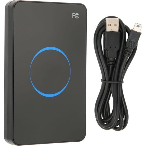 Lecteur de Carte RFID USB W81, Lecteur de Carte D'identité à Puce 125Khz/134,2Khz, Capteur de Proximité sans,avec Indicateur LED/Buzzer, Prise en Charge de Win XP/CE/7/10/LIUNX/VistaAndroid (1/5)