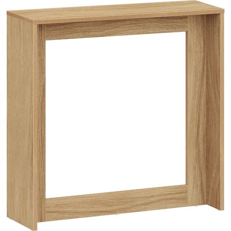 Table Console avec Espace de Rangement de Style Fermier, Table d’Appoint, pour Entrée, Vestibule, Salon, Chambre, Couloir, Bois Naturel (1/5)