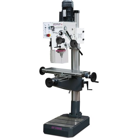 Perceuse-fraiseuse à colonne percer jusque ø 32 mm CM4/M16 1,5 kW 400V table croisée avances de perçage mécaniques automatiques Optidrill DH40CTP (1/5)