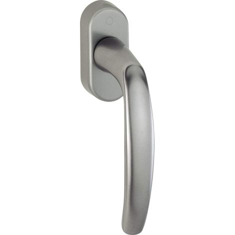 1 - Poignée oscillo-battante - Serrure Secustik - Carré variofit 32/42mm - Vis 45/50mm - Aluminium aspect Inox - Pour fenêtre