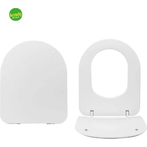 Copri Water Termoindurente Azzurro Comoda / Nuvola  Soft Close Bianco (1/3)