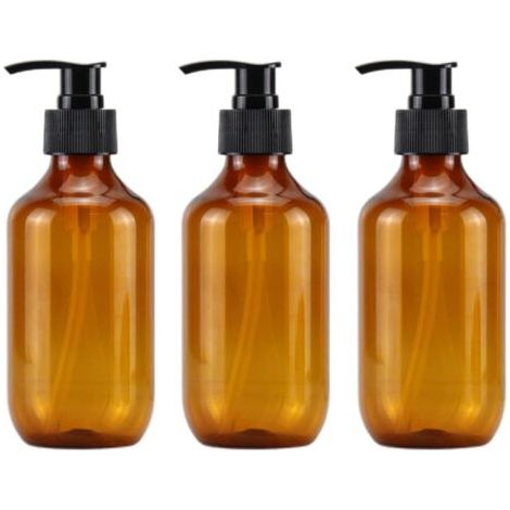 Distributeur de savon ING en 3 parties, pompe à savon vide de 500 ml avec distributeurs de savon réutilisables, flacons à pompe vides, distributeur de savon fixe et douche marron-AquaForge (1/5)