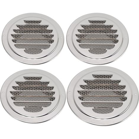 Grille d'aération ronde en acier inoxydable 304 pour conduit d'évacuation - 100mm - Cuisine et salle de bain