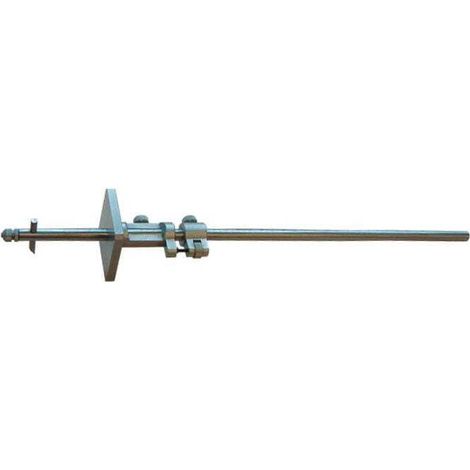 Trusquin universel réglage fin avec tige cilindrique et plaque carrée 57x45 mm 300 mm MIB STP300M