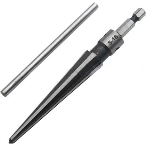 Alésoir conique manuel, élargisseur trous, queue hexagonale, chanfreinage 3-13mm, pour bois aluminium acier, outil précision (1/5)