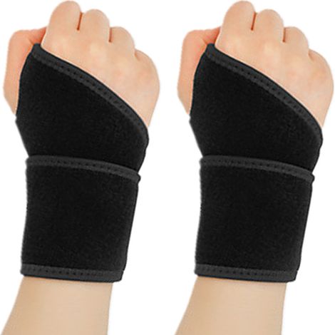 Wrist Guard - Polyester Fiber - Adjustable Sports Wrist Support for Weightlifting Basketball Fitness - 2 Pieces (1/5)