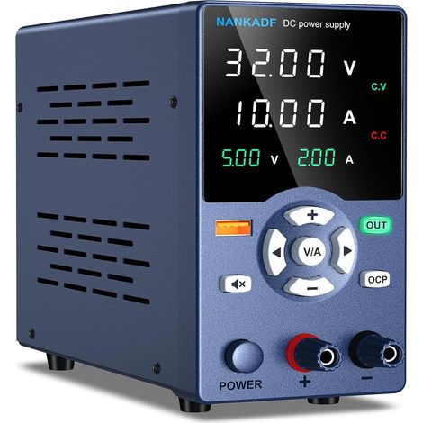 Alimentation CC réglable 30 V 10 A pour laboratoire, haute précision à 4 chiffres avec interface USB et bouton de sortie (1/5)