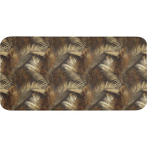 TAPPETINO PER WC Tropicale - Foglie - Oro 120x60 cm (1/5)