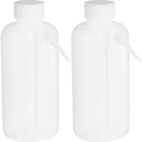 Flacon Souple de Lavage 500ml en Plastique avec Bec Verseur, Design Pressable Résistant aux Solvants, pour Usage en Laboratoire et Arrosage, Pack de 2 (1/5)