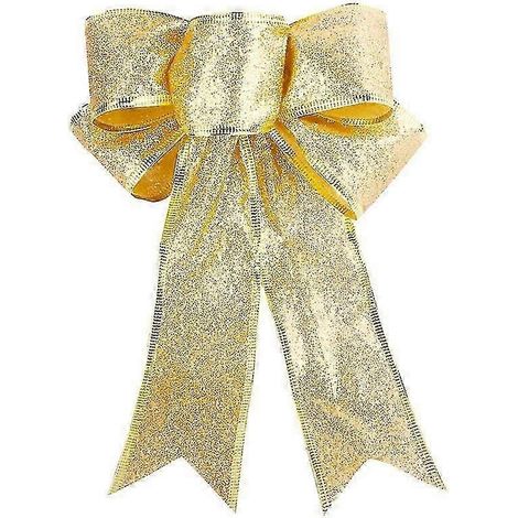 Grande décoration de sapin de Noël en forme de nœud, emballage cadeau, décoration de Noël