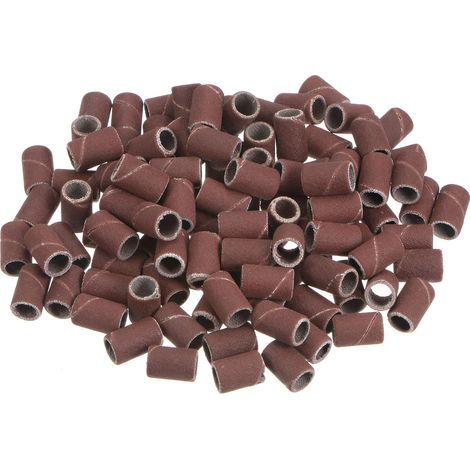 100pcs Ponçage Tambours 1/4 pouce Mini Ponçage Manchons 600 Grain (1/5)