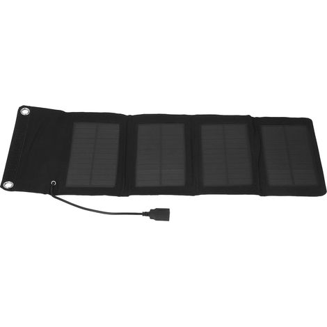 Chargeur solaire portable pliable à haut rendement de conversion 7W avec protection contre les batteries et alimentation par panneau solaire (1/5)