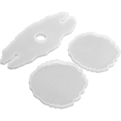 Ensemble de 3 moules pour casiers à vin, résine époxy, colle, plateaux de coulée en silicone irréguliers (1/5)