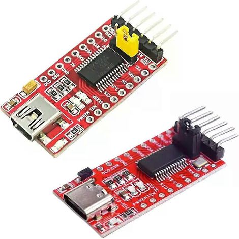 Für FT232RL FT232 FTDI USB 33V 55V zu TTL Seriell Adaptermodul für Arduino FT232 Pro Mini Port USB zu TTL 232 Mini / Typ-C USB-JXLGV (1/4)