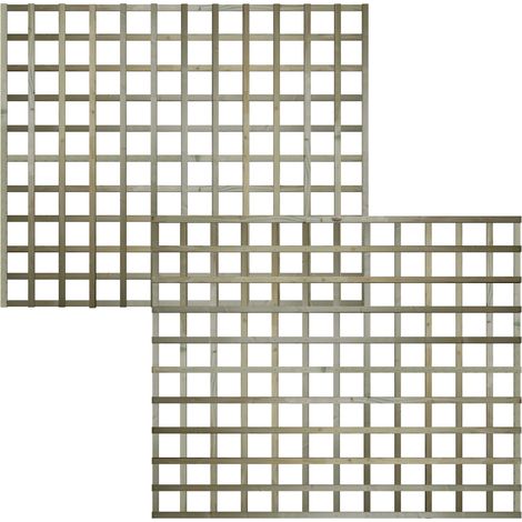 Premier 6ft x 5ft Flat Top Standard Square Garden Trellis Panel