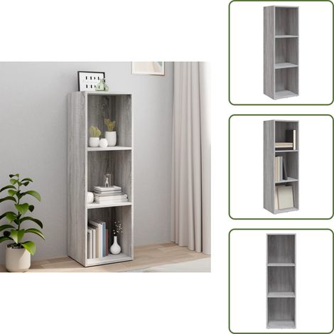 Mueble de sala - vidaXL Estantería/mueble de TV contrachapada gris Sonoma 36x30x114 cm - Estantería contrachapada