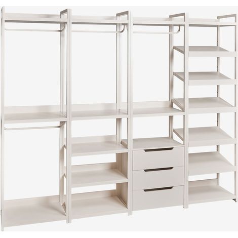 Armario modular abierto de 4 piezas con zapatero en hierro Velunis SKLUM (1/5)