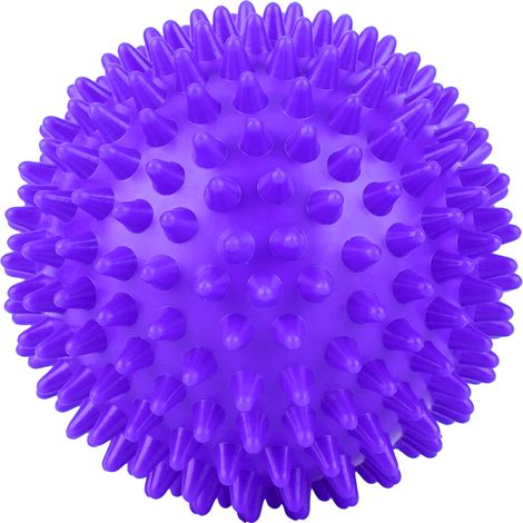 Rouleau de massage corporel en plastique durable avec picots, outil de relaxation pour fitness, 7.5cm violet (1/5)