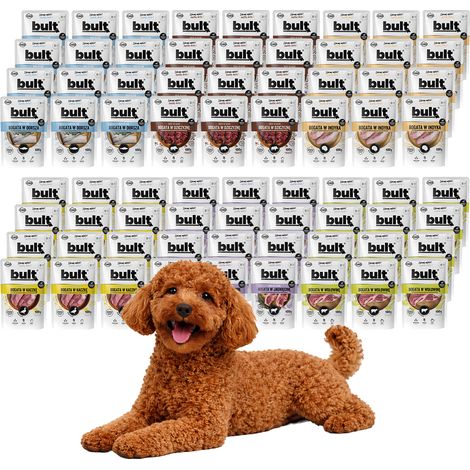 Alimento húmedo para perros BULT, mezcla de sabores, sobres de 80x100g, completo. (1/5)