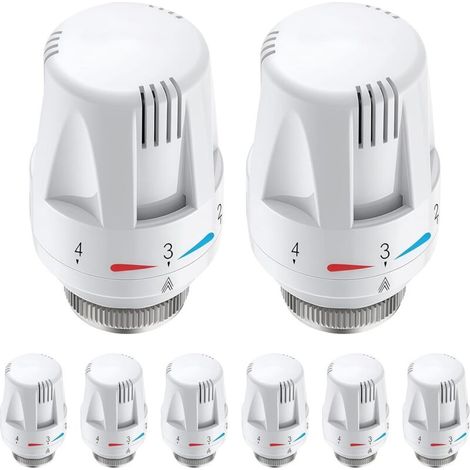 8er-Pack Heizungsthermostate: M30 x 1,5 Ersatzthermostatkopf, intelligenter Heizkörperthermostat, Frostschutzventil für Heizkörper für Zuhause und (1/4)