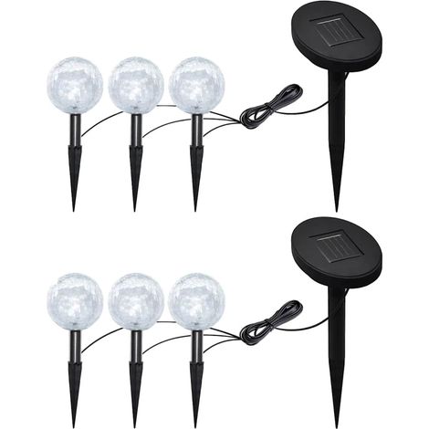 Maison Exclusive - Lampade LED da Giardino 6 pz con Picchetti e Pannelli Solari (1/5)