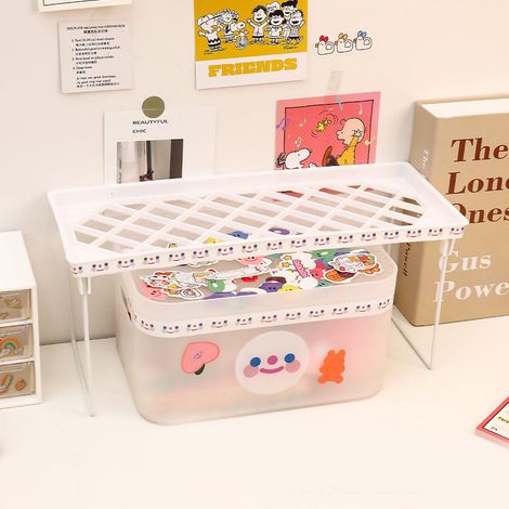 Étagère de bureau pliable, 34x14x16cm, gain de place pour chambre, bureau ou école (1/5)