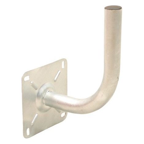 Bras coudé pour montage mural de paraboles – Acier galvanisé – Déport 250 mm – Diamètre 40 mm – Hauteur 280 mm – Hdsat (1/2)