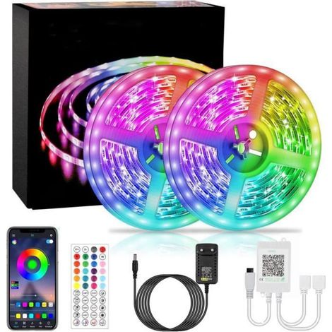 Ruban LED - - 10M - Multicolore - Télécommande IR - Synchronisé avec musique (1/5)