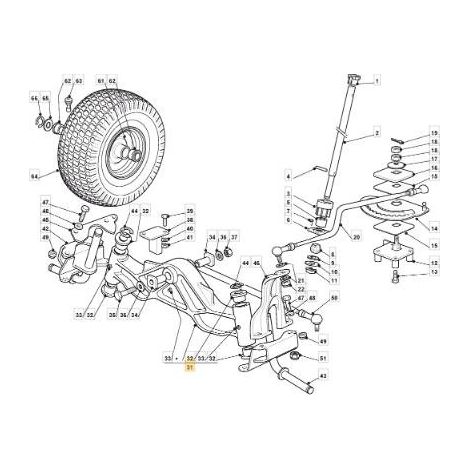 Assale anteriore trattorino rasaerba GGP - 382034031/0