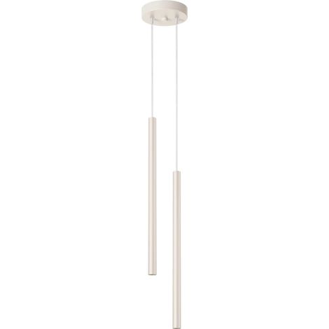 Lámpara colgante Vacu beige, 2 luces (1/5)