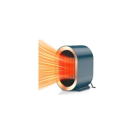 Chauffage Soufflant 1200W, Chauffage électrique avec 2 modes, Portable PTC en céramique 3S chauffage rapide Silencieux, Chauffage Personnel pour Bureau à Domicile, bleu