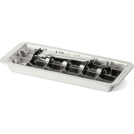 Bac à glaçons en acier inoxydable à 18 cavités, réutilisable, décongélation rapide, pour la maison, le bar, la cuisine et un usage professionnel. (1/5)