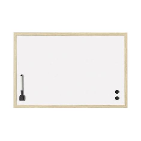 Magnetoplan Whiteboard mit Holz-Rahmen, 600 x 400 mm (1/4)