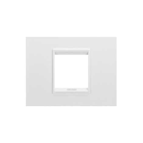 PLAQUE LUX 2P METAL BLANC SATIN.MONOCHR GEWISS GW16202XW (1/2)