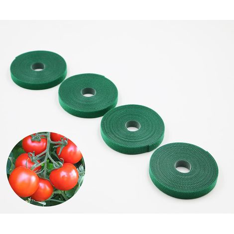 Bande de Fixation pour Plantes,Cravates de Jardin,Lien de Plante Réutilisable, Cravates de Plante Douces Supports de Plante,Longueur 5m x 4pcs (1/6)