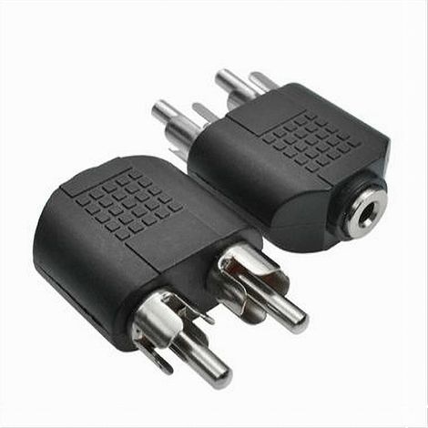 MaxTech - Connettore Adattatore Convertitore Stereo 2 Rca Maschio Ad Aux3.5mm Femmina C-090 - (1/3)