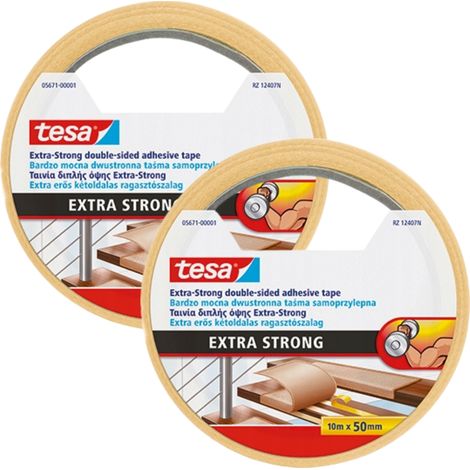 Nastro antiscivolo TESA EXTRA STRONG per sottotappeto, 10 m x 50 mm x2
