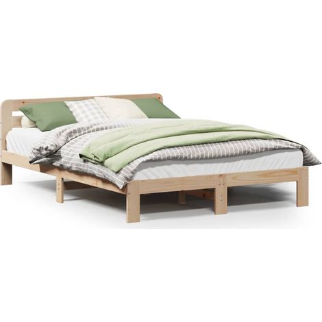 Maison Exclusive - Massivholzbett ohne Matratze 150x200 cm Kiefer