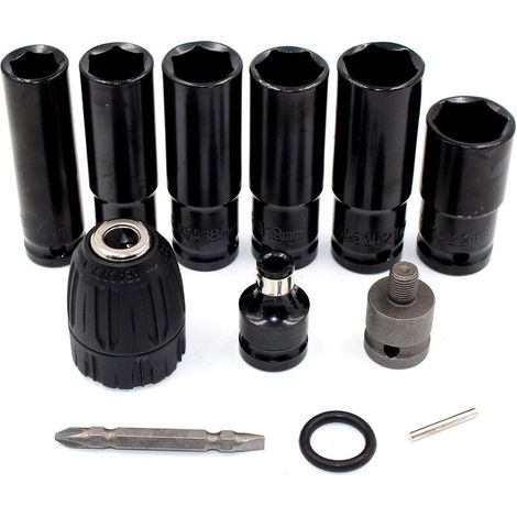 Kit de tournevis électrique à tête hexagonale 12 en 1 pour visseuse à percussion (1/5)