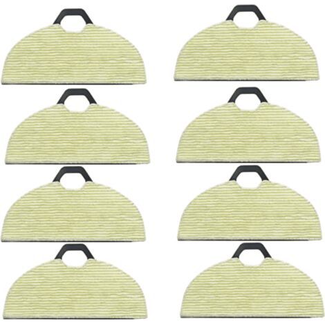 Lot de 8 lingettes de rechange pour balai aspirateur Shark RV2002WD, lingette réutilisable pour sols durs, lingette douce en microfibre, idéale pour les surfaces humides (1/5)