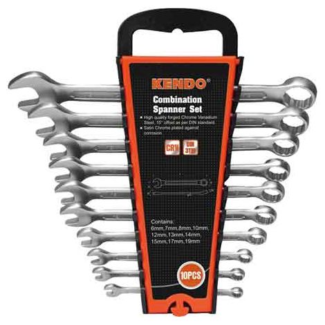 Serie Chiavi Combinate con Supporto Kendo Contenuto 6 19 mm 10 Pezzi (1/4)