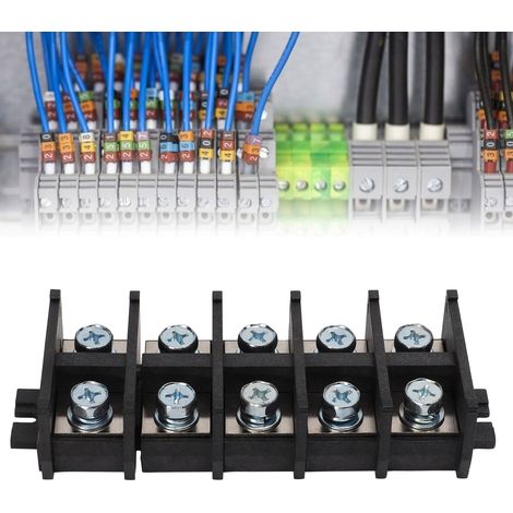Bloc de jonction monocouche BERM/Belme TBC-200, type carte, avec rail de serrage interne en cuivre, 200 A/600 V (1/5)