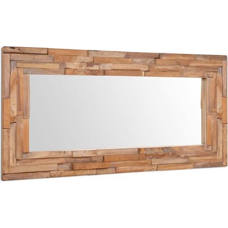 Maison Exclusive - Specchio Decorativo in Legno di Teak 120x60 cm Rettangolare (1/5)