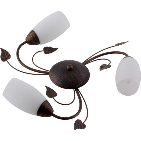 Globo - plafón - VENEZIA - marrón - vidrio - Ø 50cm - E14 -