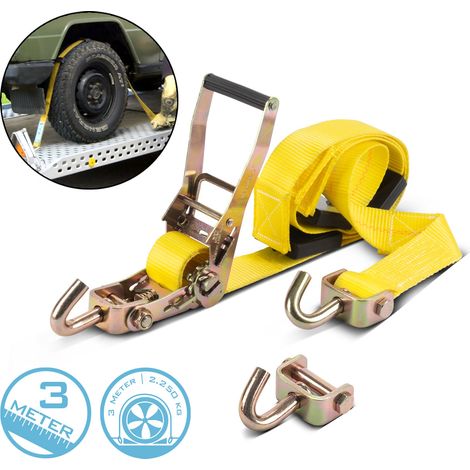 STAHLWERK Blocca ruota TRS-50 ST 3 m x 50 mm 2,250 kg Cinghia a cricchetto